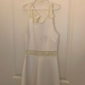 Forever 21 white lace flare dress